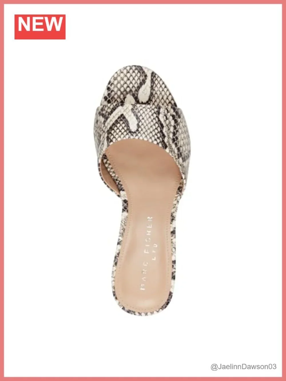 Marc Fisher LTD Finny Heeled Sandals Leather Stiletto Slip-On Dress Sandals